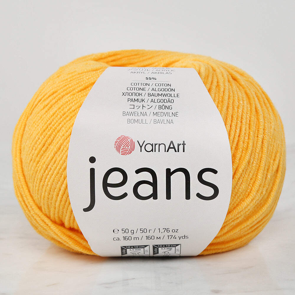YarnArt Jeans Sarı El Örgü İpi - 35
